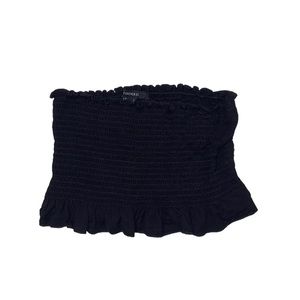 Smocked black tube top